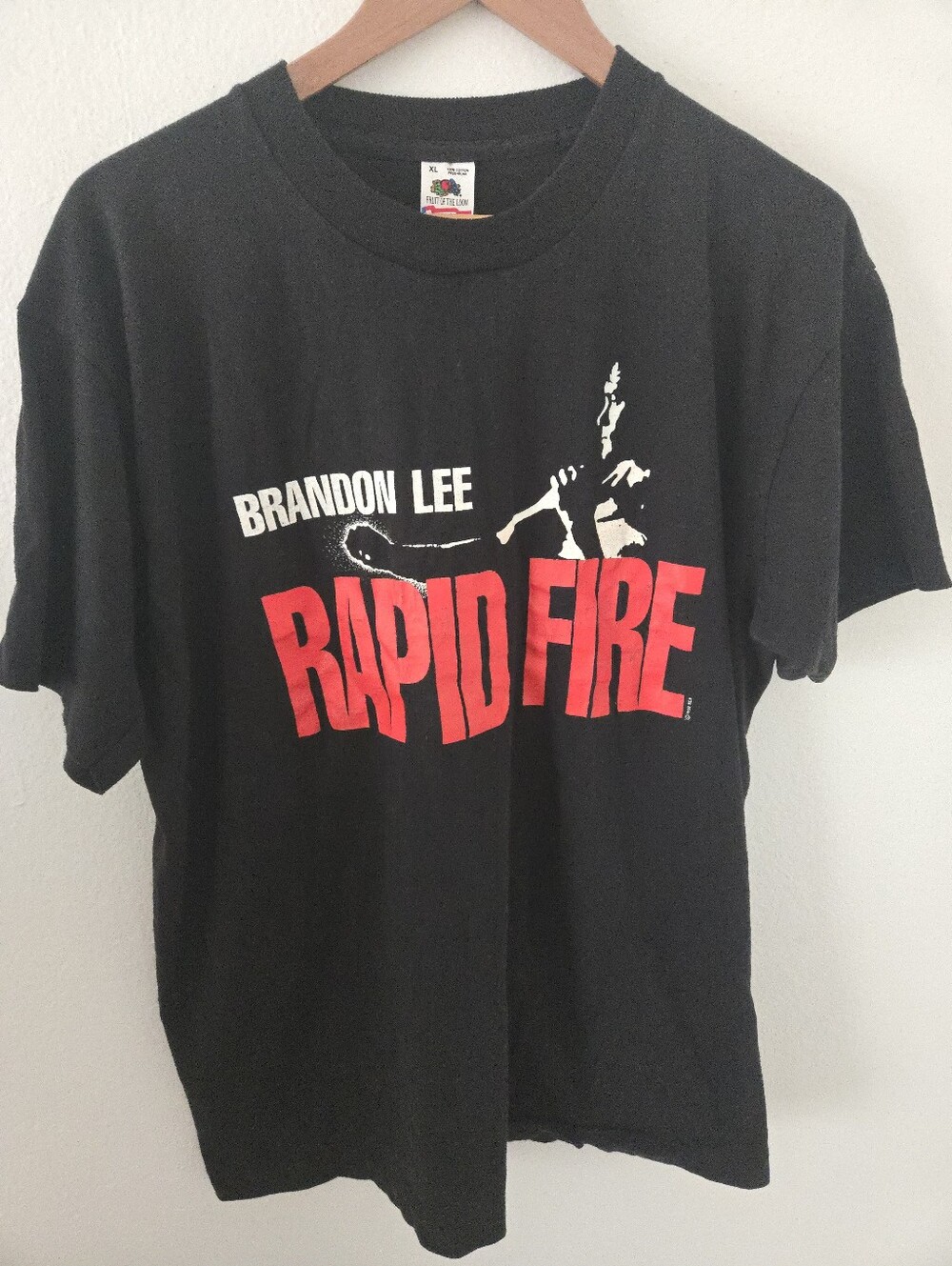Vintage Brandon Lee Rapid Fire Movie Promo T Shirt Xl Fruit Of The Loom 1992